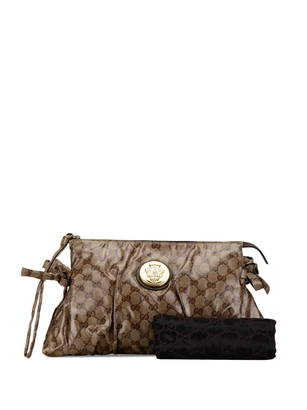 Gucci Pre-Owned 2000-2015 GG Crystal Hysteria Zip clutch bag - Bruin