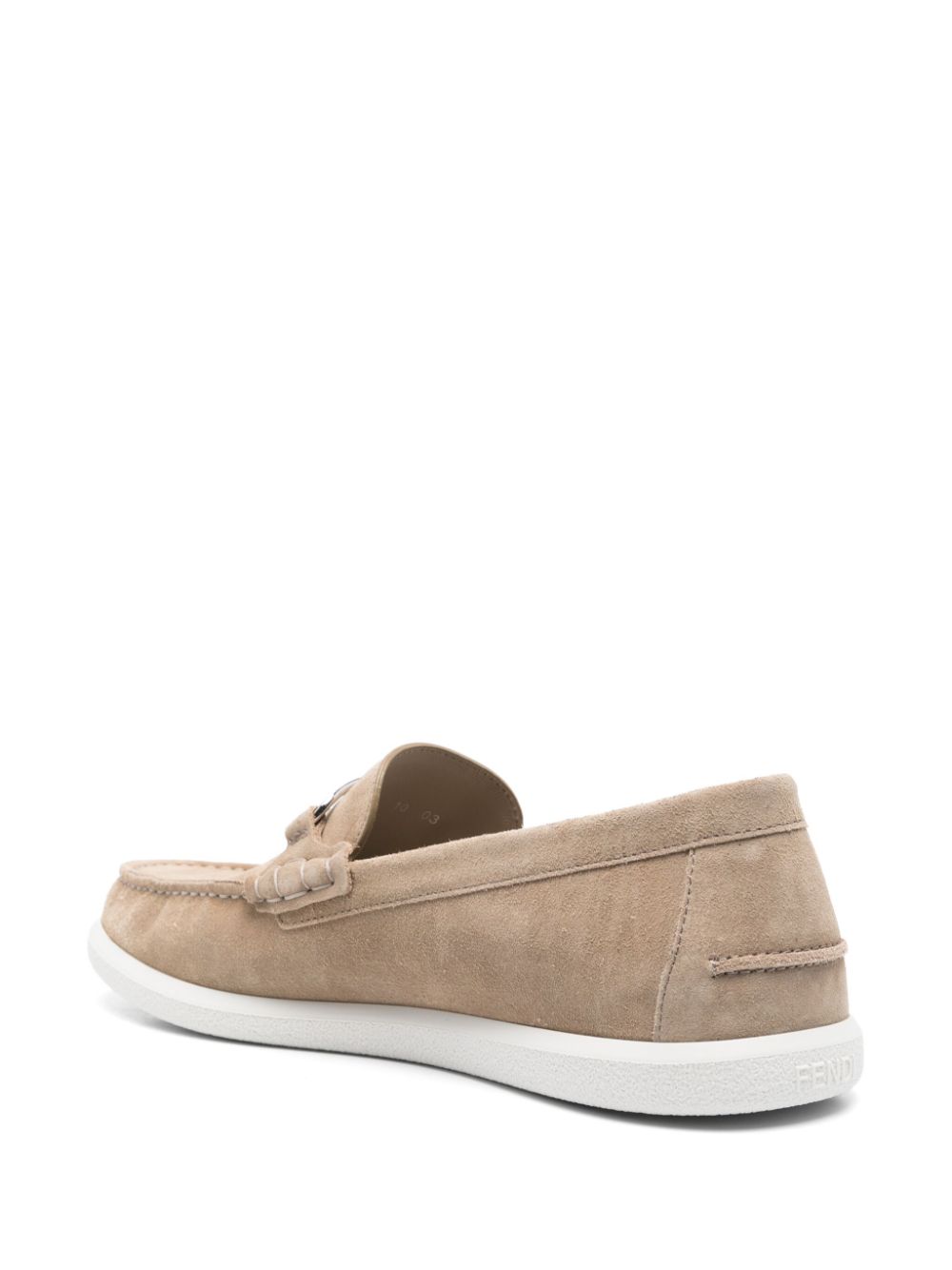 FENDI O'Lock loafers Beige