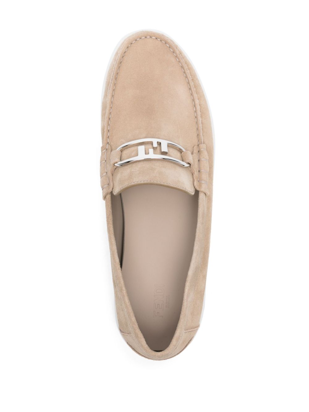 FENDI O'Lock loafers Beige