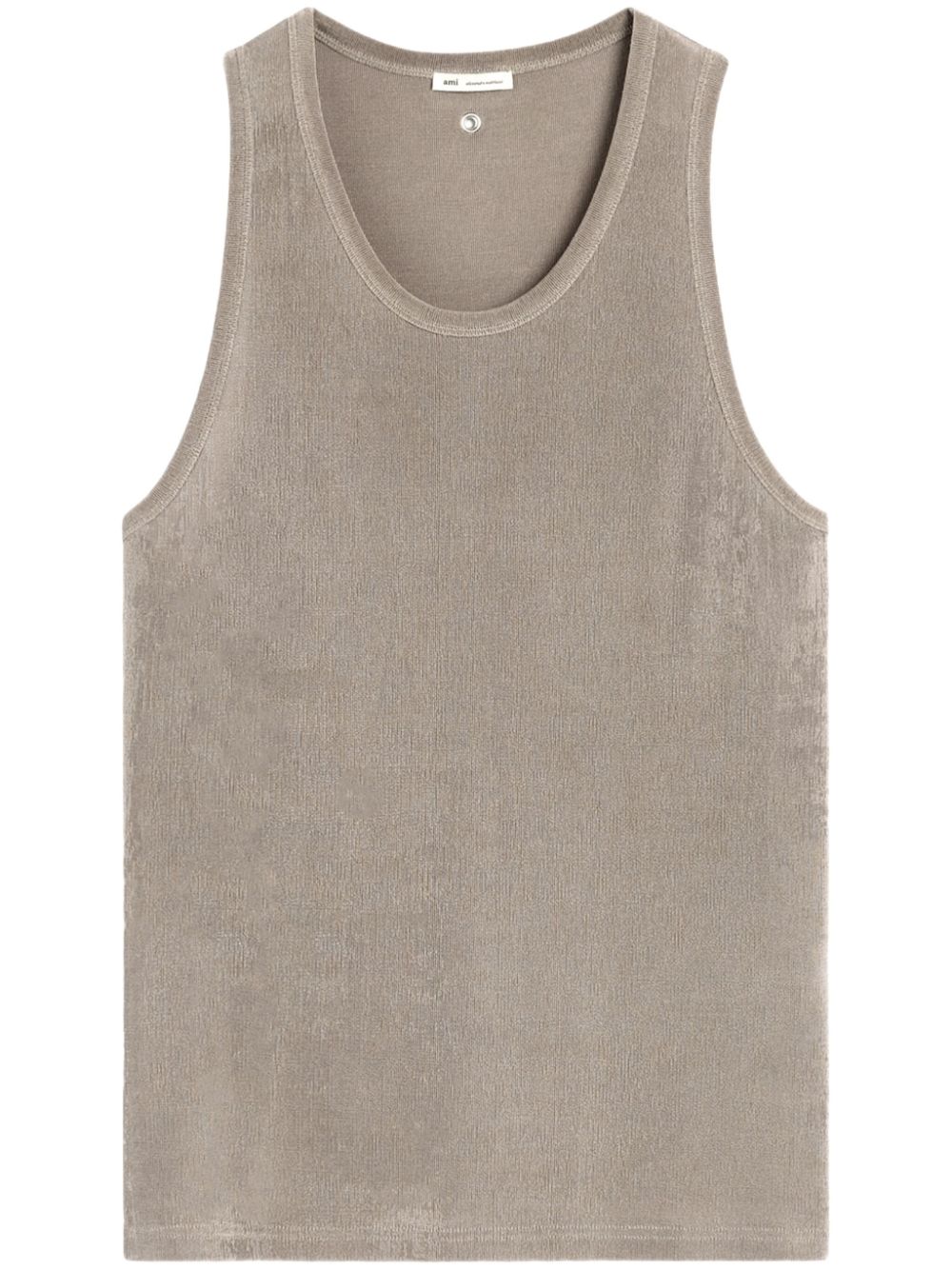 AMI Paris scoop-neck tank top - Grey