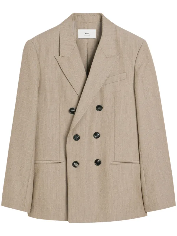 AMI Paris バックスリット ジャケット | ニュートラル | FARFETCH JP
