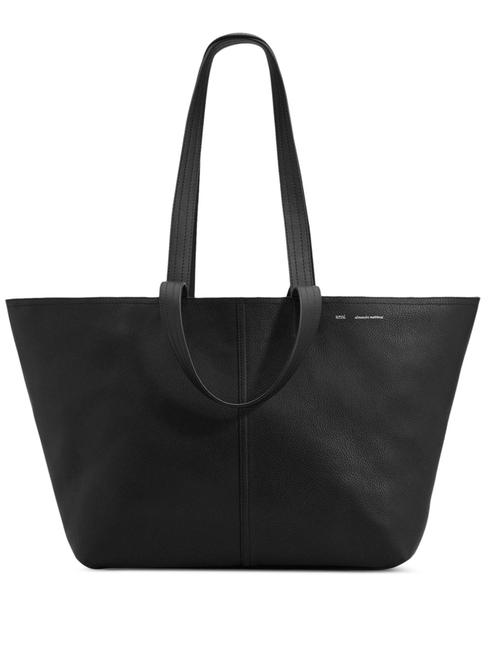 midi leather tote bag