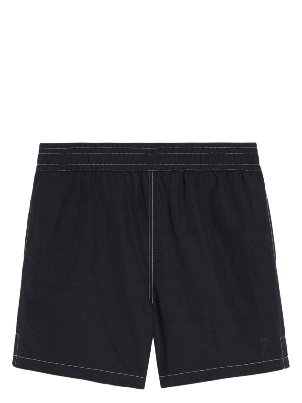 AMI Paris contrast-stitching swim shorts - Black