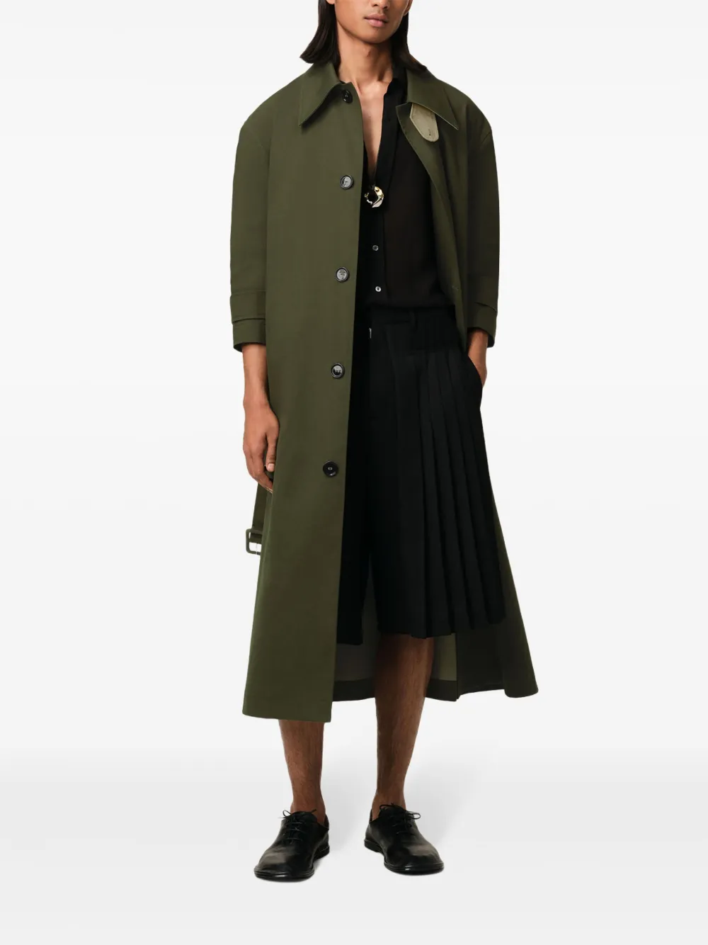 AMI Paris Mac trenchcoat - Groen