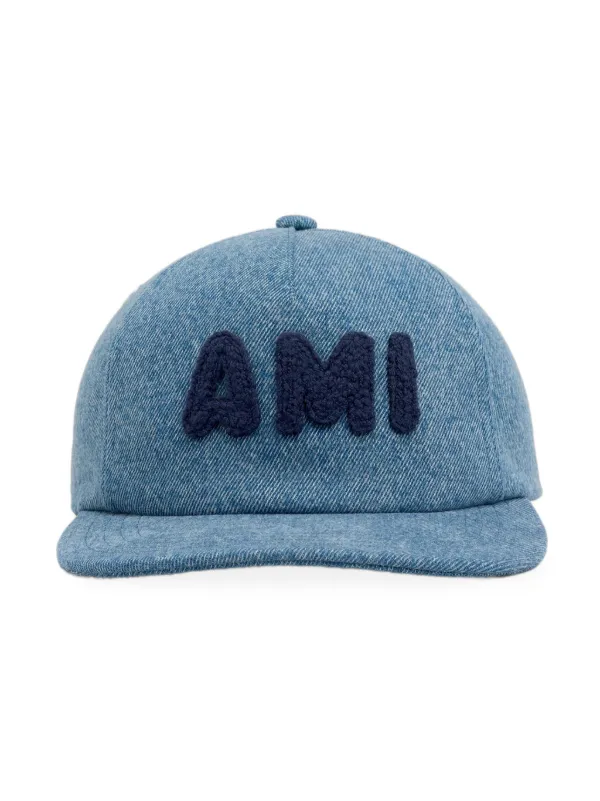 AMI Paris ロゴ キャップ | ブルー | FARFETCH JP