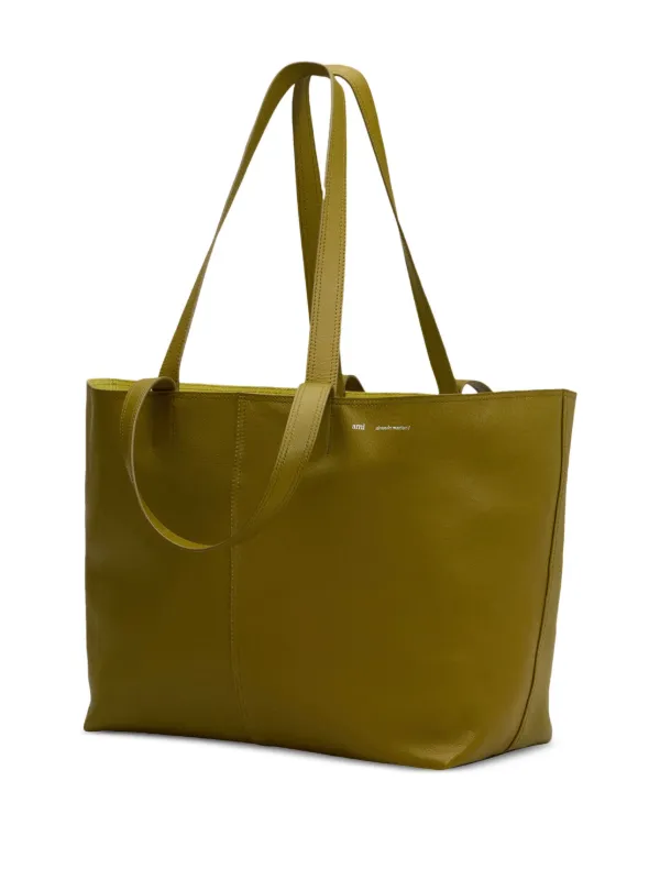 トートバッグ AMI PARIS Woman Tote bags Green ULL505AL0060 364 AMI Paris Midi Leather Tote Bag | Green | FARFETCH