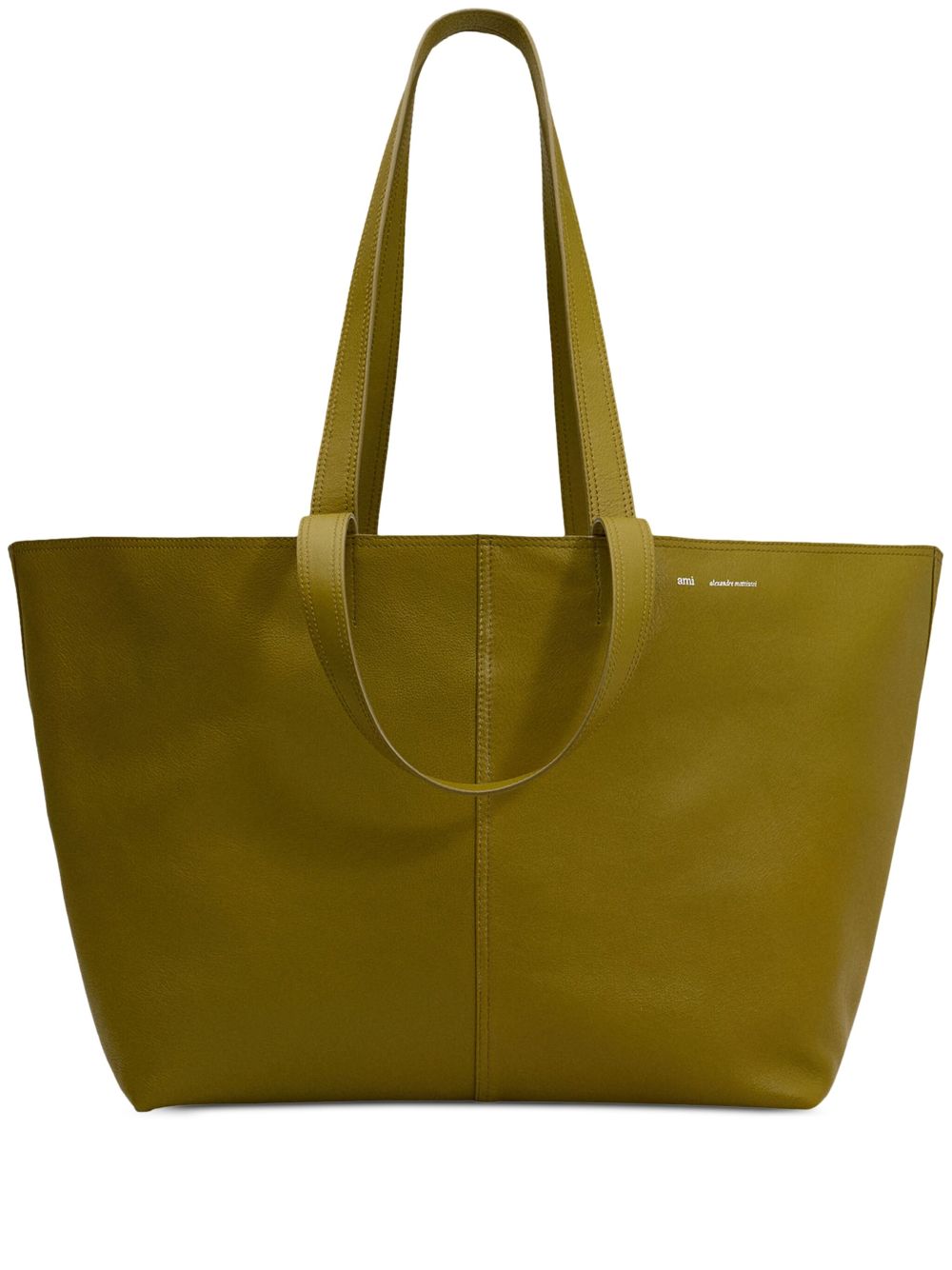 midi leather tote bag