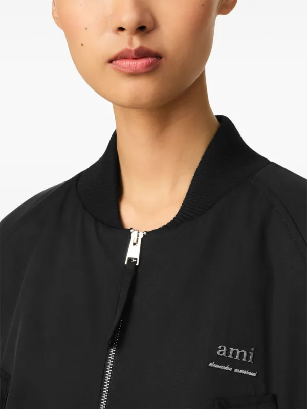AMI Paris ボンバージャケット | ブラック | FARFETCH JP