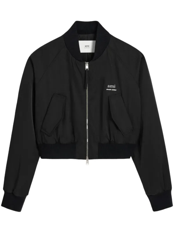 AMI Paris ボンバージャケット | ブラック | FARFETCH JP