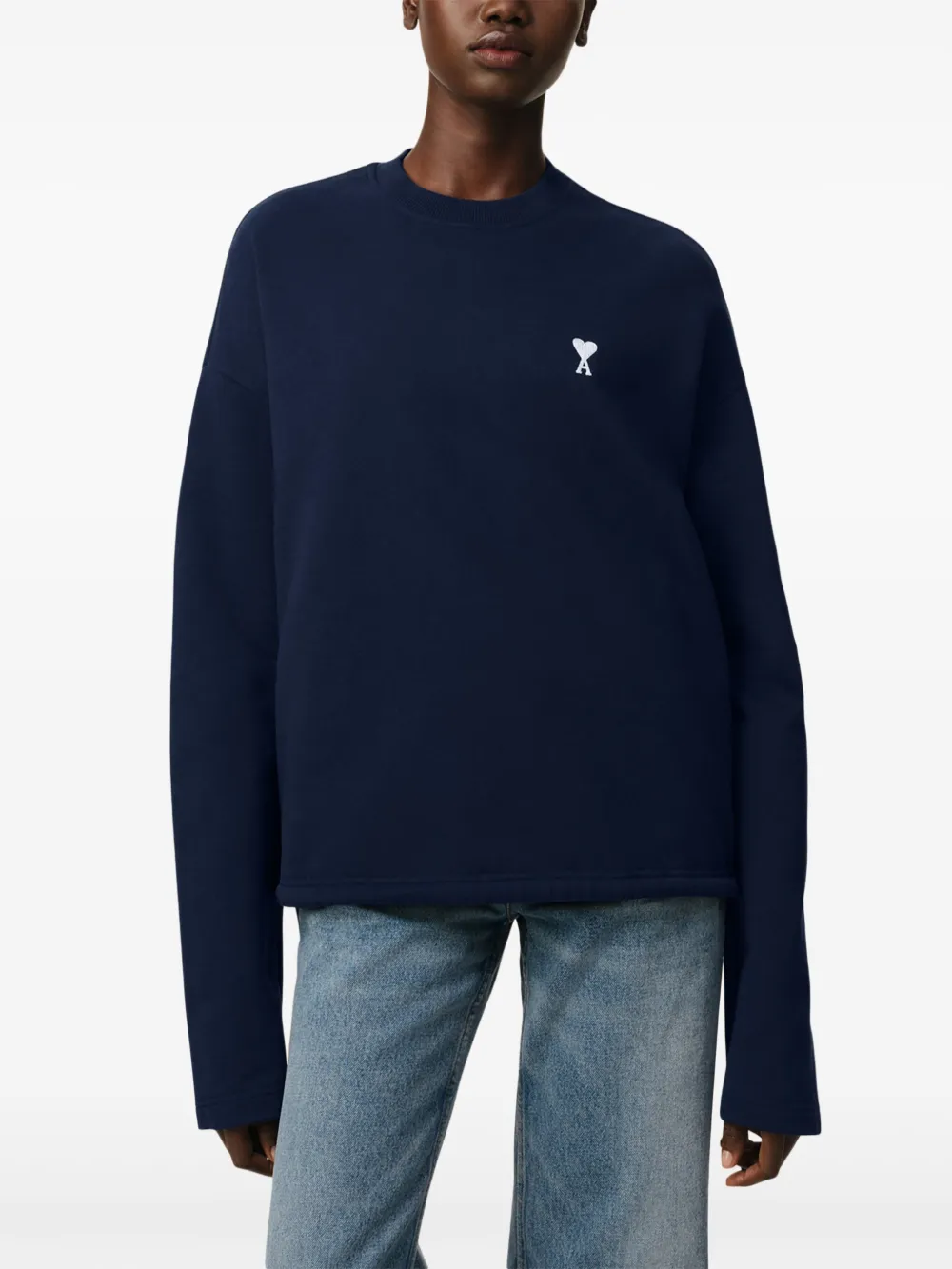 AMI Paris Ami de Coeur lichtgewicht jack Blauw