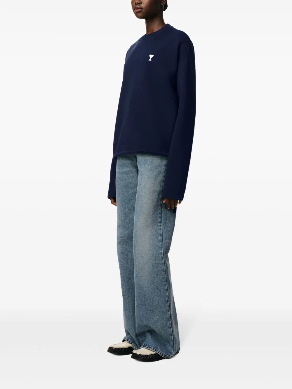AMI Paris Ami de Coeur lichtgewicht jack Blauw