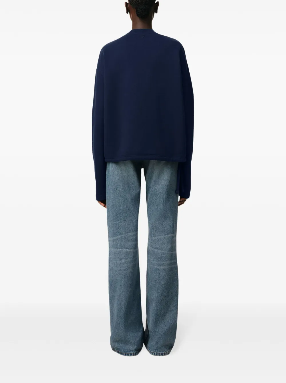 AMI Paris Ami de Coeur lichtgewicht jack Blauw