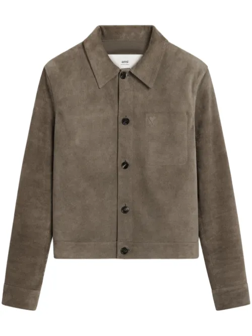 AMI Paris surchemise en daim - Gris - AMI Paris - Modalova