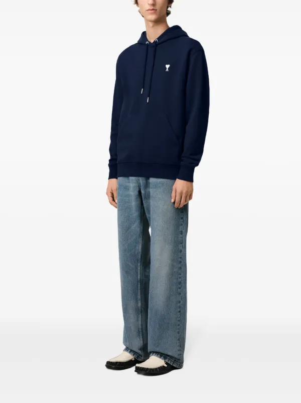 【AMI PARIS】Ami De Coeur コットン パーカー ブルー Ami de Coeur パーカー ナイトブルー | AMI PARIS