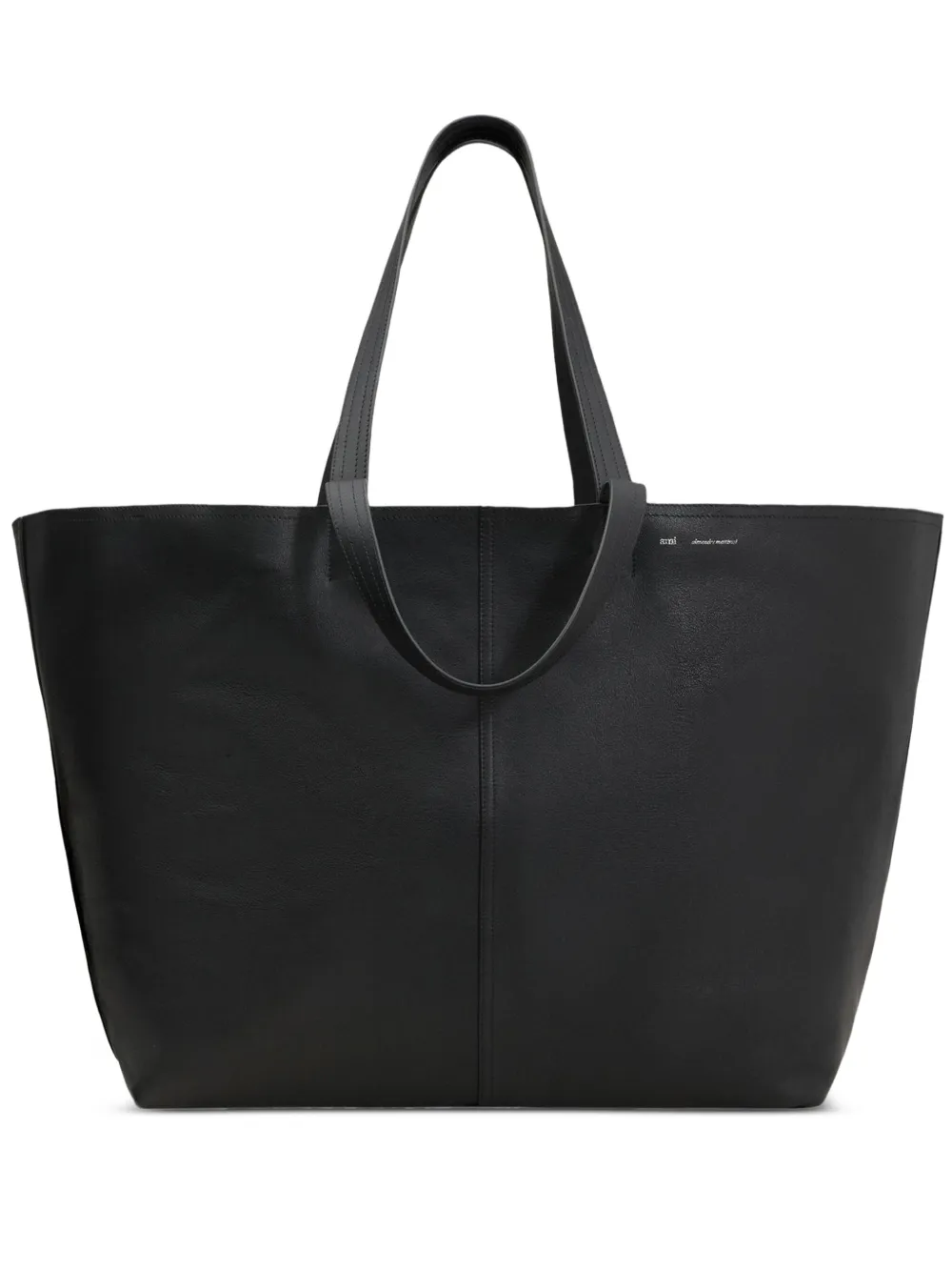 AMI Paris maxi leather tote bag | Black | Image 1