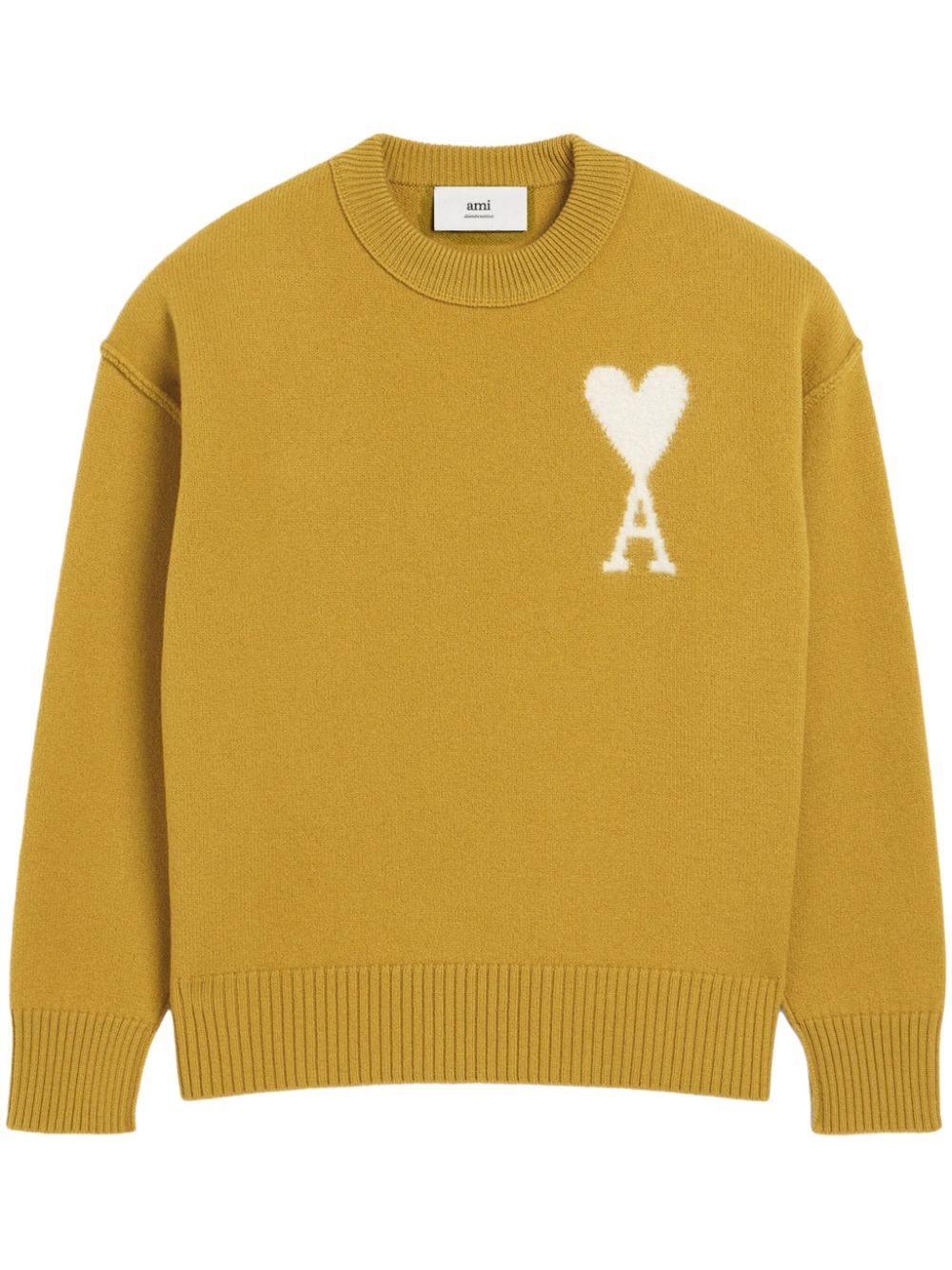 AMI Paris Ami de Coeur sweater Geel