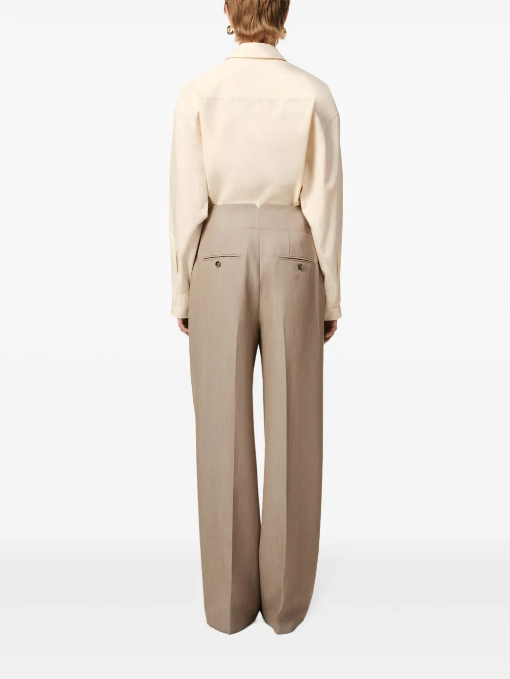 AMI Paris Wollen broek Beige