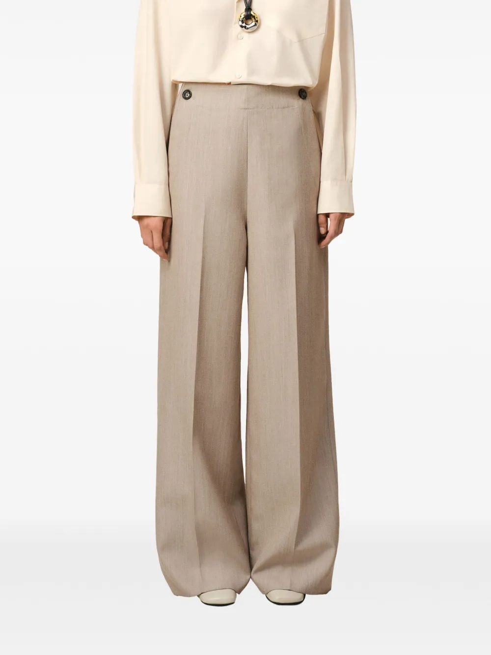 AMI Paris Wollen broek Beige