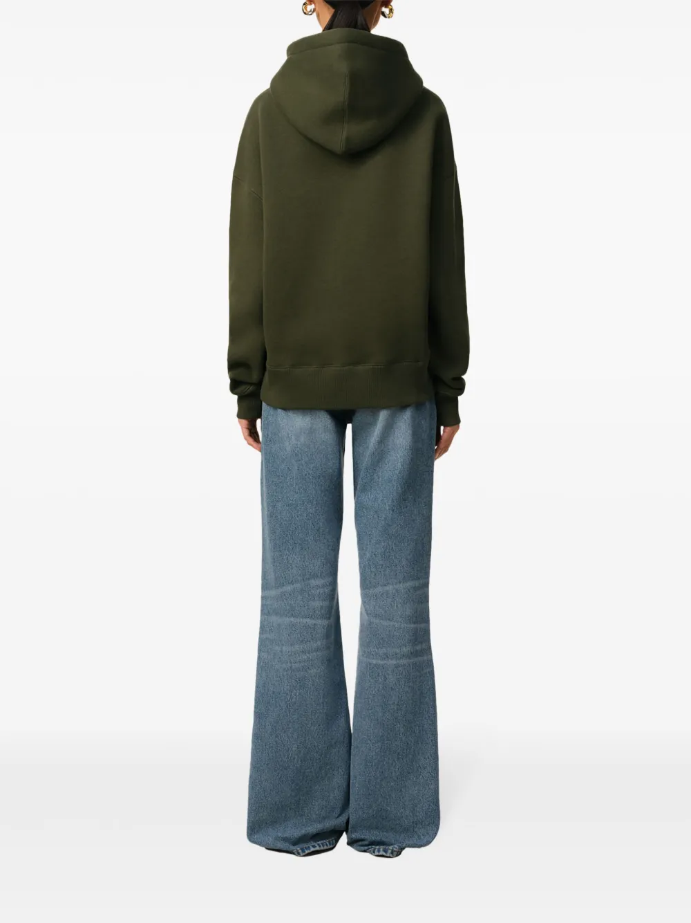 AMI Paris Hoodie met logo Groen
