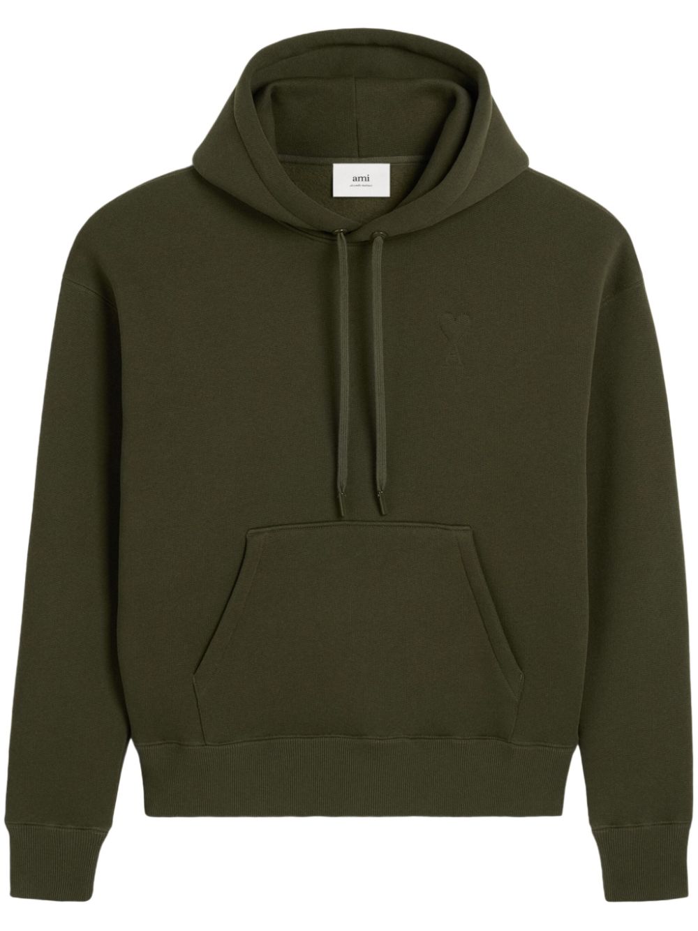 AMI Paris Hoodie met logo Groen