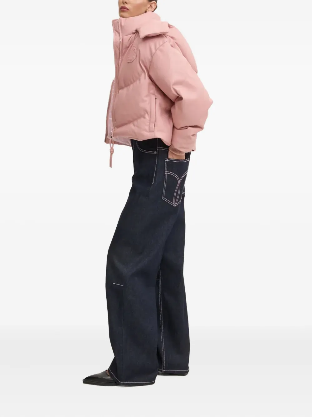 Fiorucci quilted logo-patch jacket | Down Jackets | Image 2