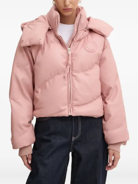 Fiorucci quilted logo-patch jacket