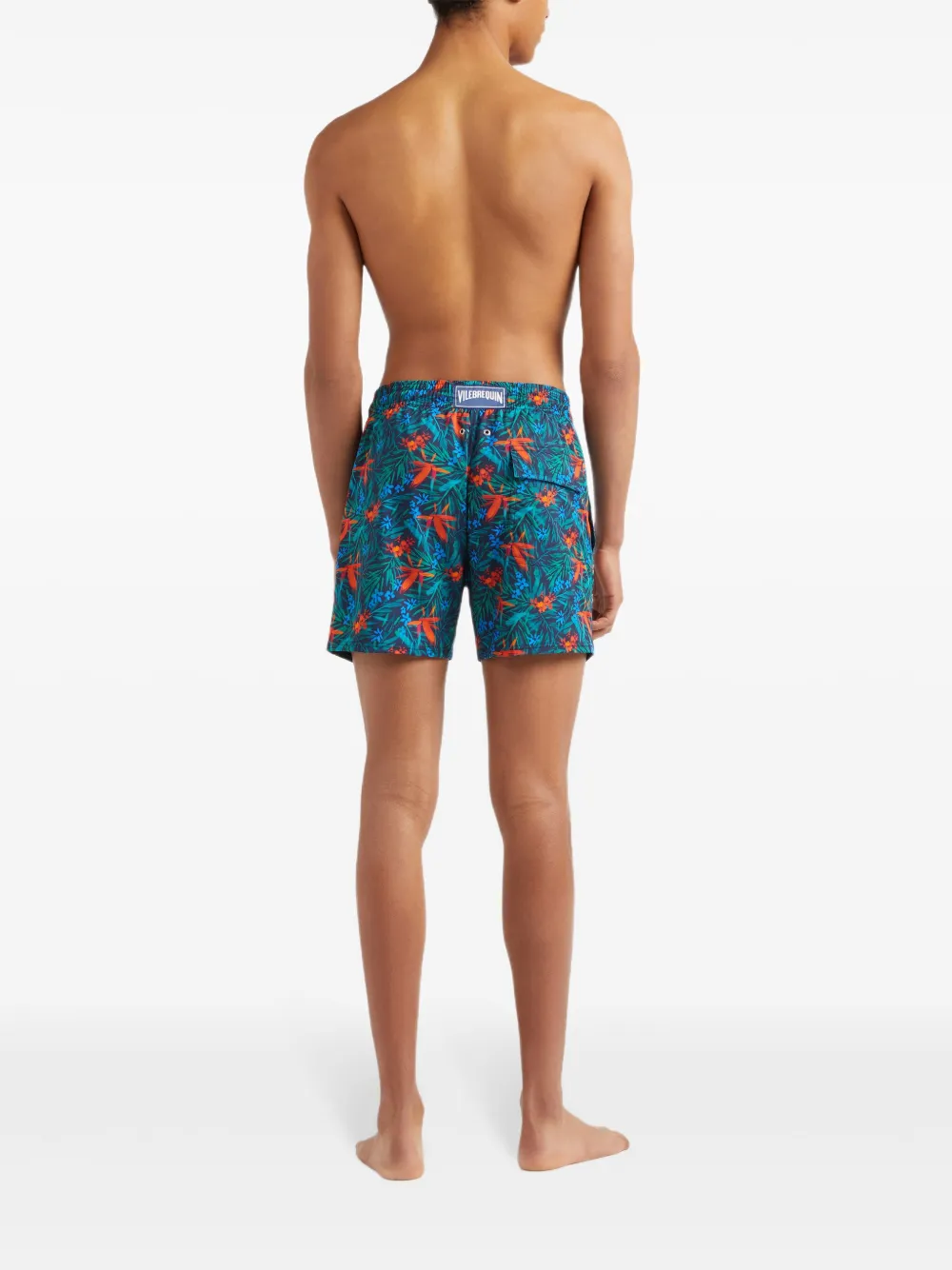 Vilebrequin Tropical Flowers zwembroek Blauw