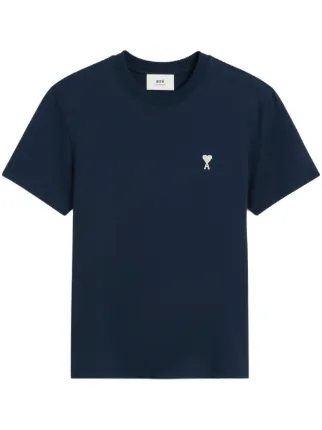 AMI Paris Camiseta Ami De Coeur De Algodão | Azul | FARFETCH BR