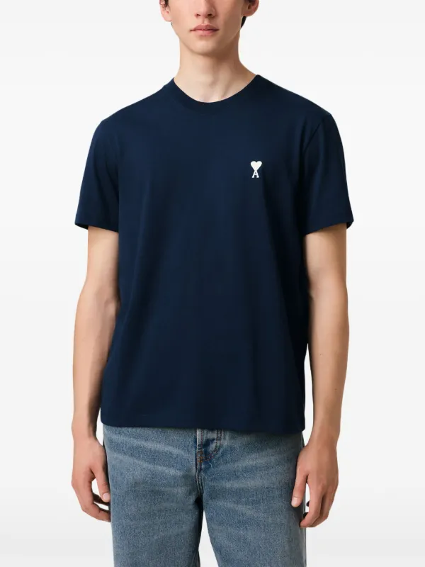 AMI Paris Ami De Coeur Cotton T-shirt | Blue | FARFETCH