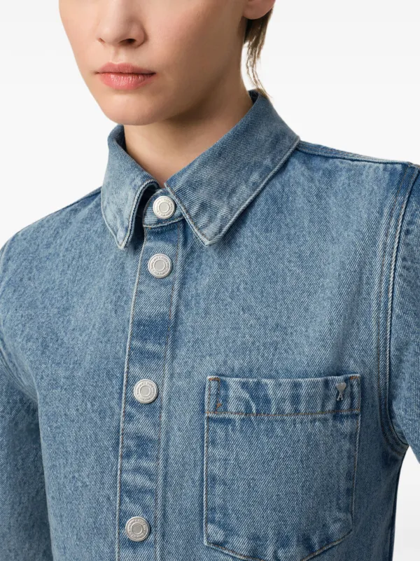 ワンピース AMI PARIS Denim dress Blue Ami De Cœur denim shirt dress in blue - Ami Paris | Mytheresa
