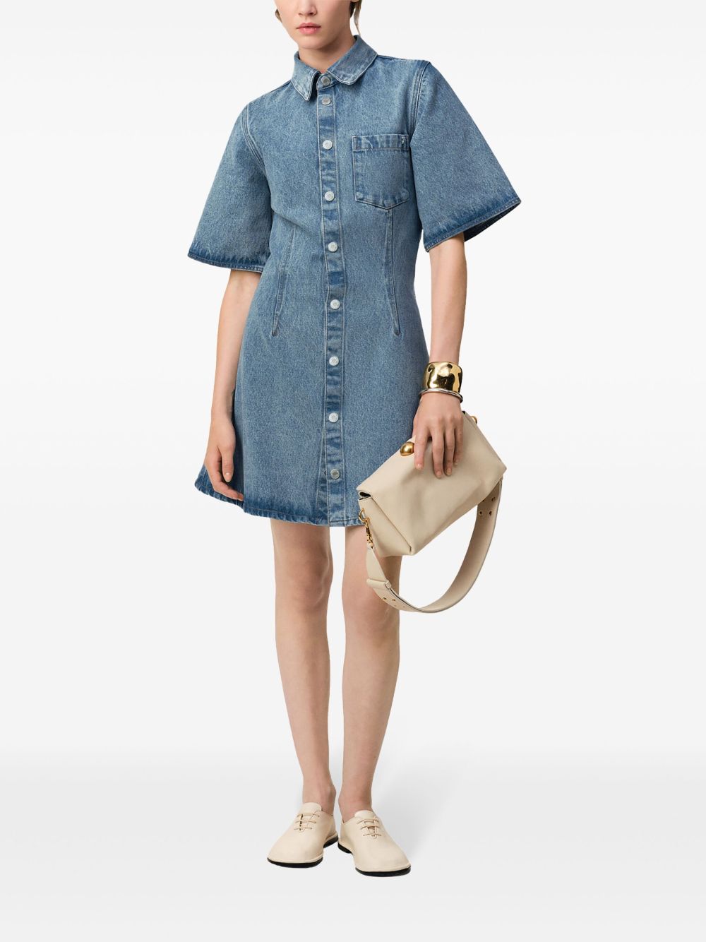 AMI Paris Denim blousejurk - Blauw