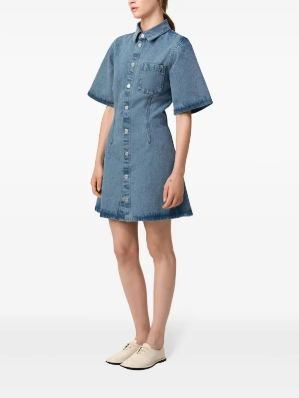 AMI Paris Denim Shirtdress | Blue | FARFETCH AMI Paris Denim Shirtdress | Blue | FARFETCH