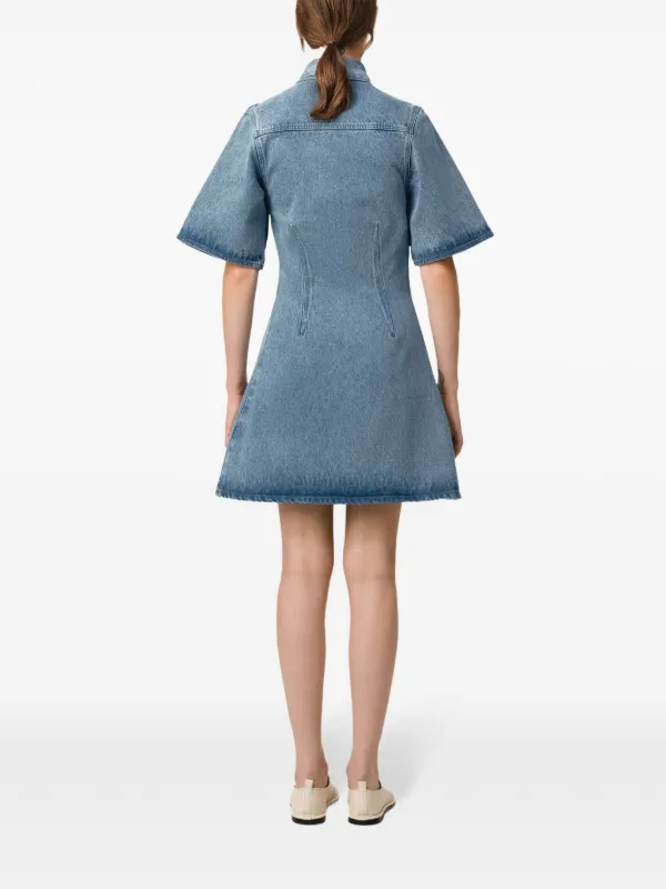 ★AMI PARIS★Blue Cotton Short Sleeve Shirt Dress★大人気★ AMI Paris short-sleeved Shirt Dress | Blue | FARFETCH
