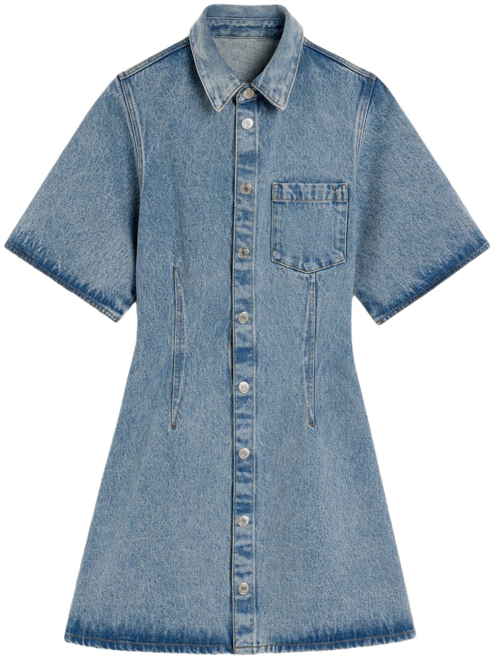 AMI Paris denim shirtdress - Blue