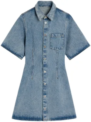apc denim shirt dress A.P.C. short-sleeve Denim Shirt Dress | Blue