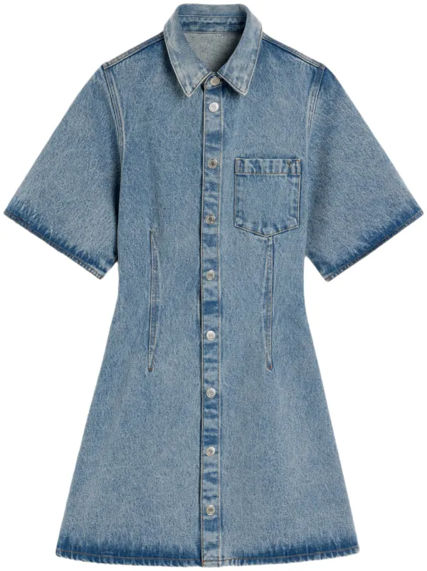 AMI Paris ショートスリーブ シャツドレス | ブルー | FARFETCH JP