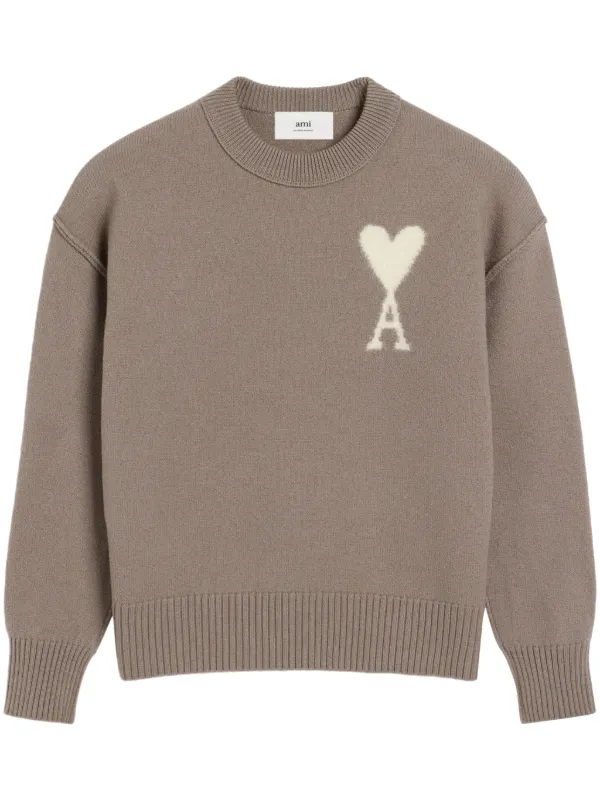 AMI Paris Ami De Coeur セーター | グレー | FARFETCH JP