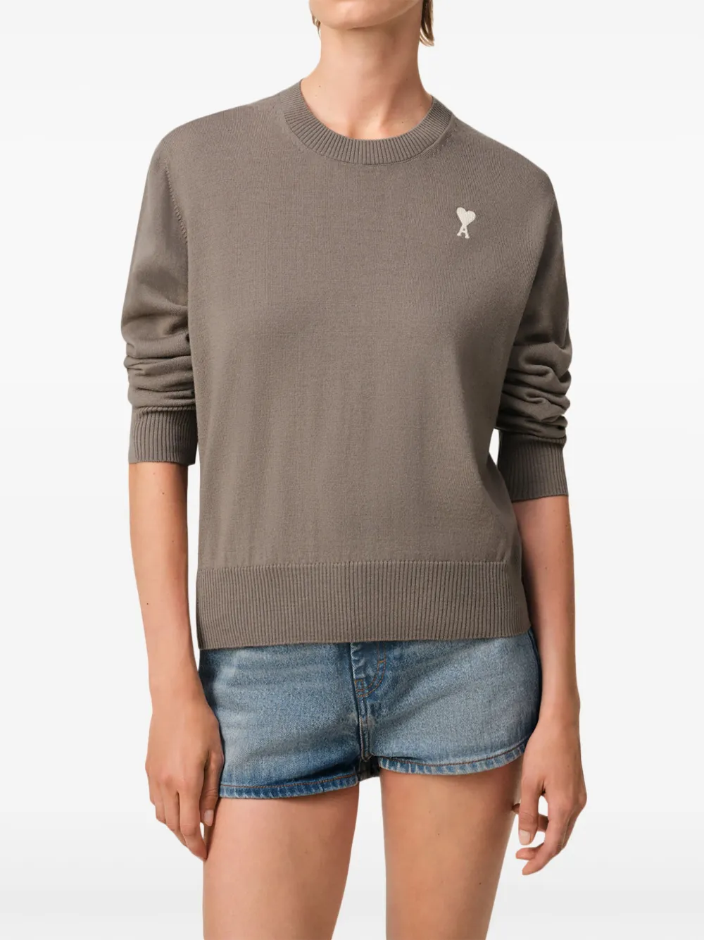 AMI Paris Ami de Coeur sweater Grijs