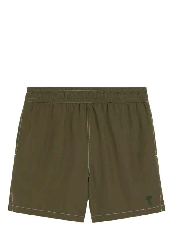 AMI PARIS 水着 AMI Paris Ami De Coeur トランクス水着 | グリーン | FARFETCH JP