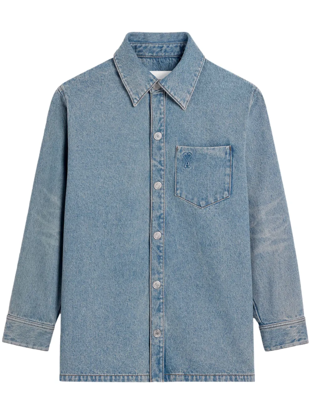 AMI Paris Ami de Coeur shirtjack Blauw