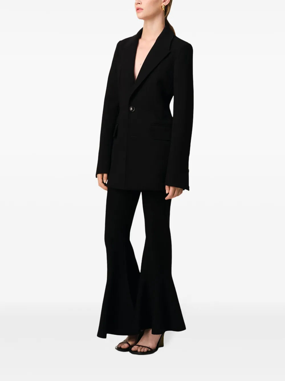 AMI Paris Blazer met enkele rij knopen Zwart