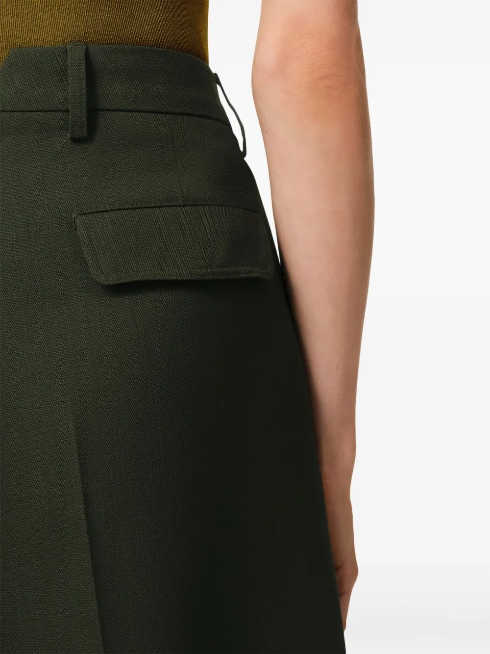 AMI Paris Shorts met wijde pijpen Groen