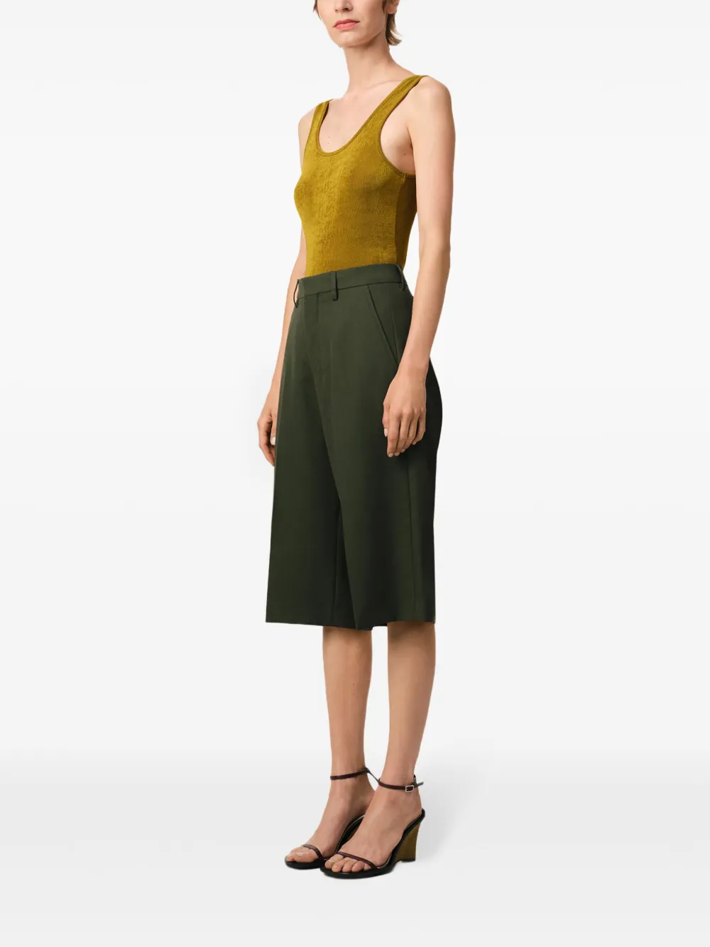 AMI Paris Shorts met wijde pijpen Groen