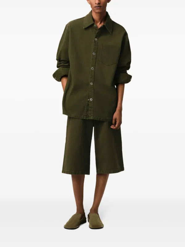 AMI Paris Ami De Coeur オーバーシャツ | グリーン | FARFETCH JP