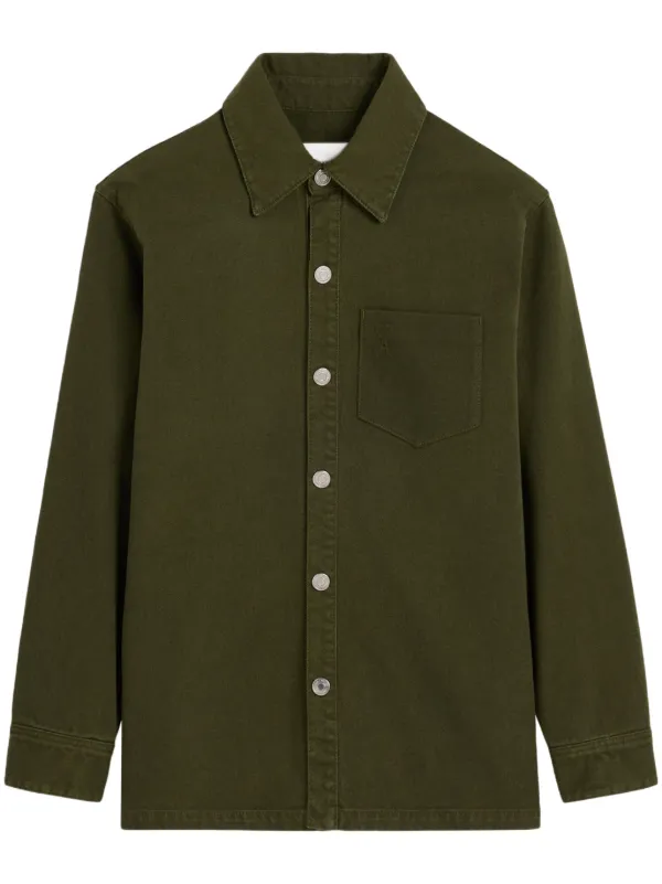 【残りわずか】 AMI Paris Ami De Coeur オーバーシャツ | グリーン | FARFETCH JP トップス