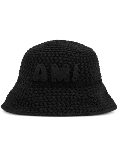 AMI Paris logo-appliqué bucket hat