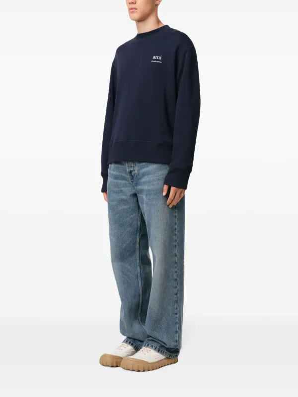 AMI Paris ロゴ スウェットシャツ | ブルー | FARFETCH JP
