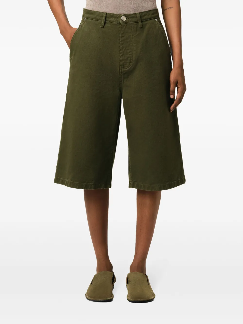 AMI ALEXANDRE MATTIUSSI WIDE-LEG BERMUDA SHORTS