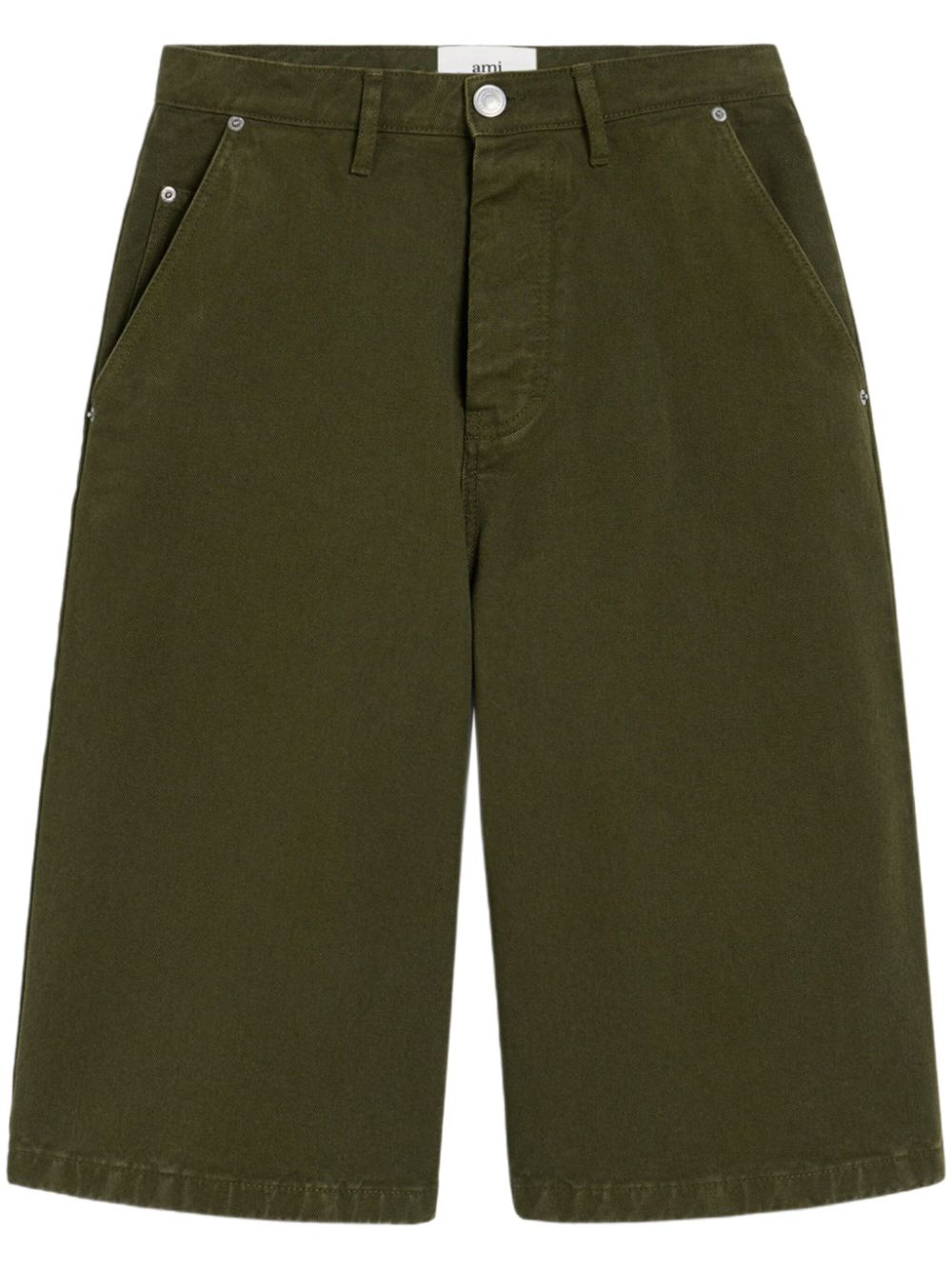 AMI Paris wide-leg Bermuda shorts - Green