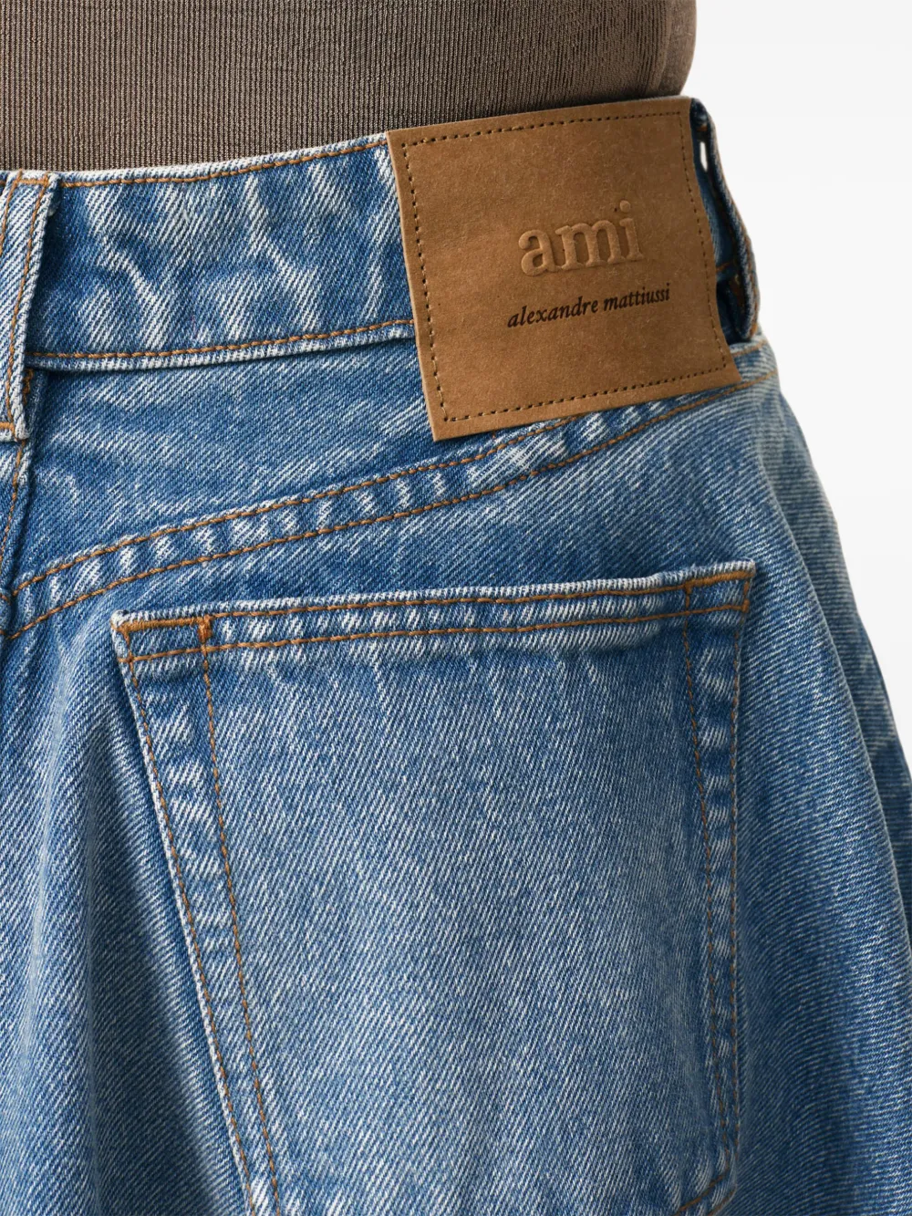 AMI Paris flared rok Blauw
